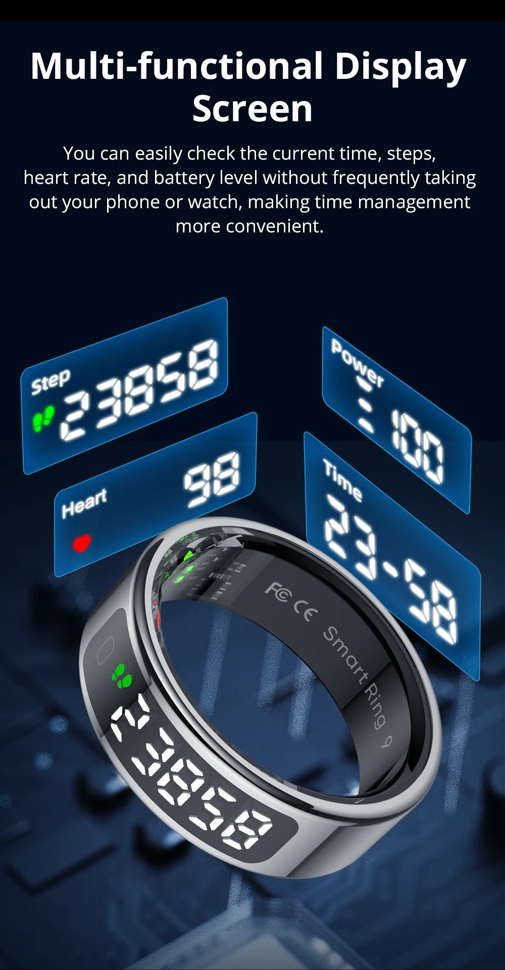 Touch Display Smart Ring COLMI R12