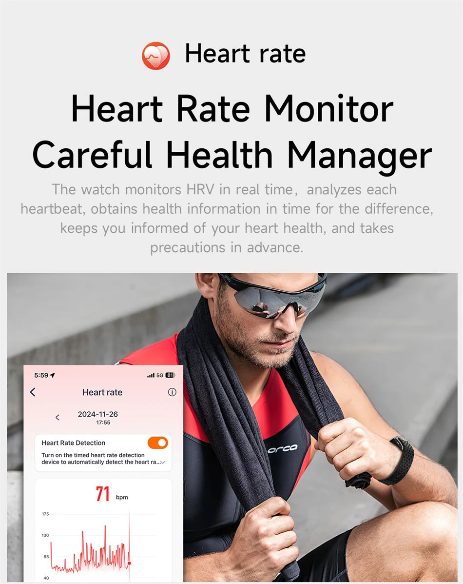 Health Smart Band – Heart Rate, Blood Pressure & Sleep Monitor for Men & Women