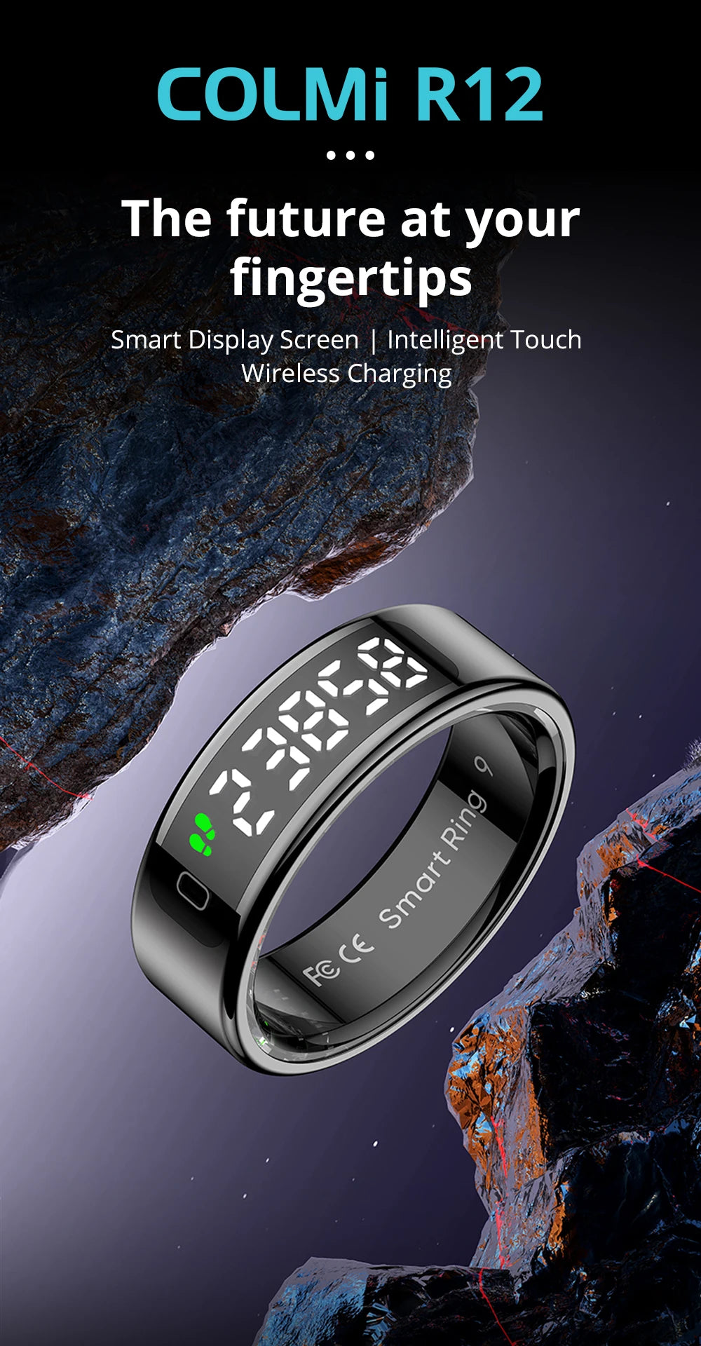 Touch Display Smart Ring COLMI R12