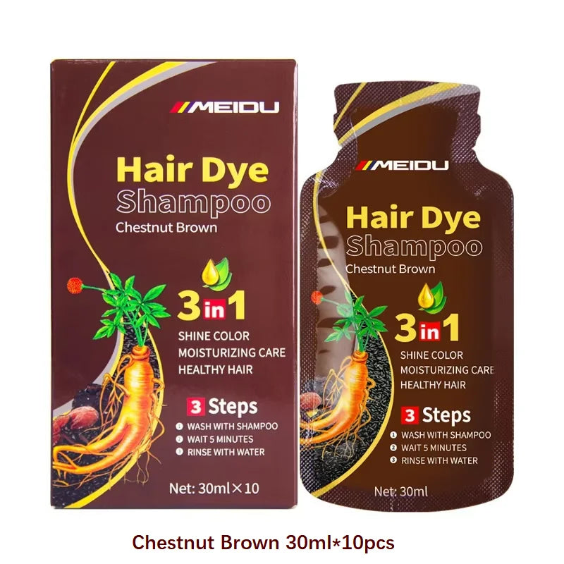 3-in-1 Black Hair Dye Shampoo