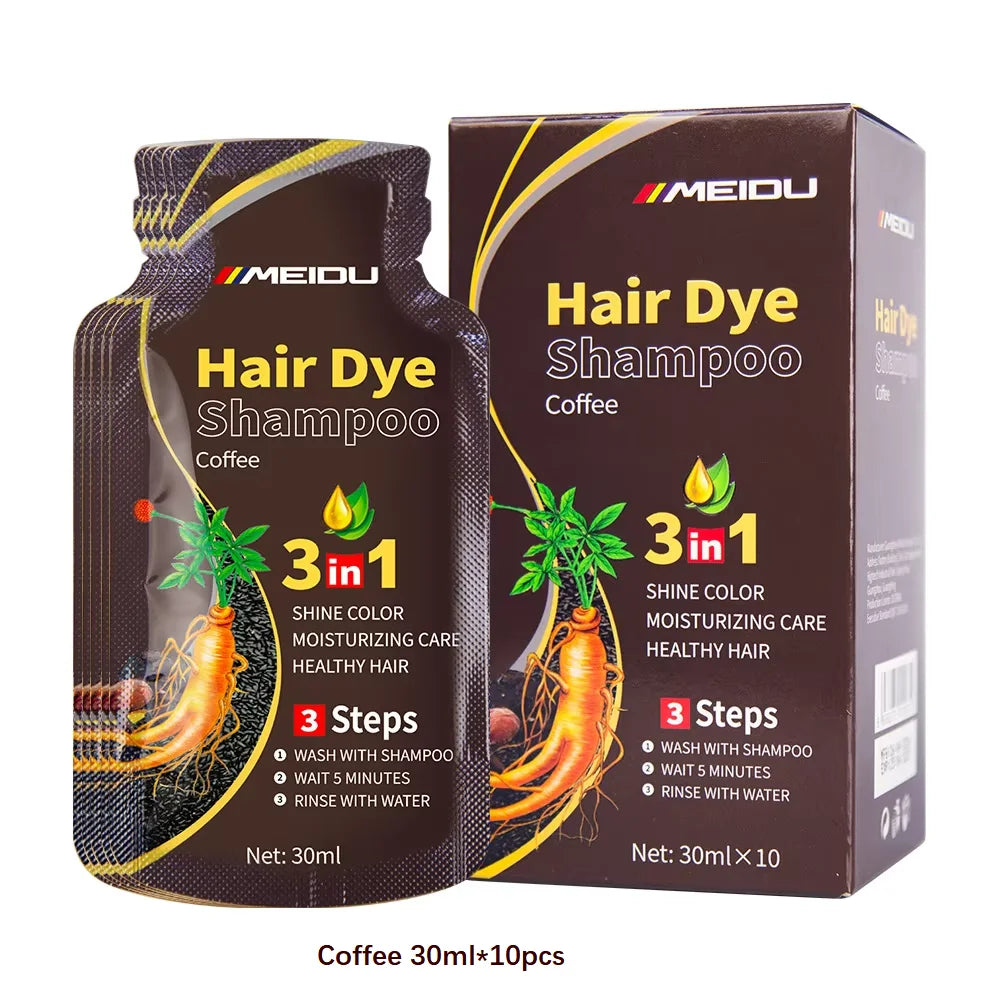 3-in-1 Black Hair Dye Shampoo