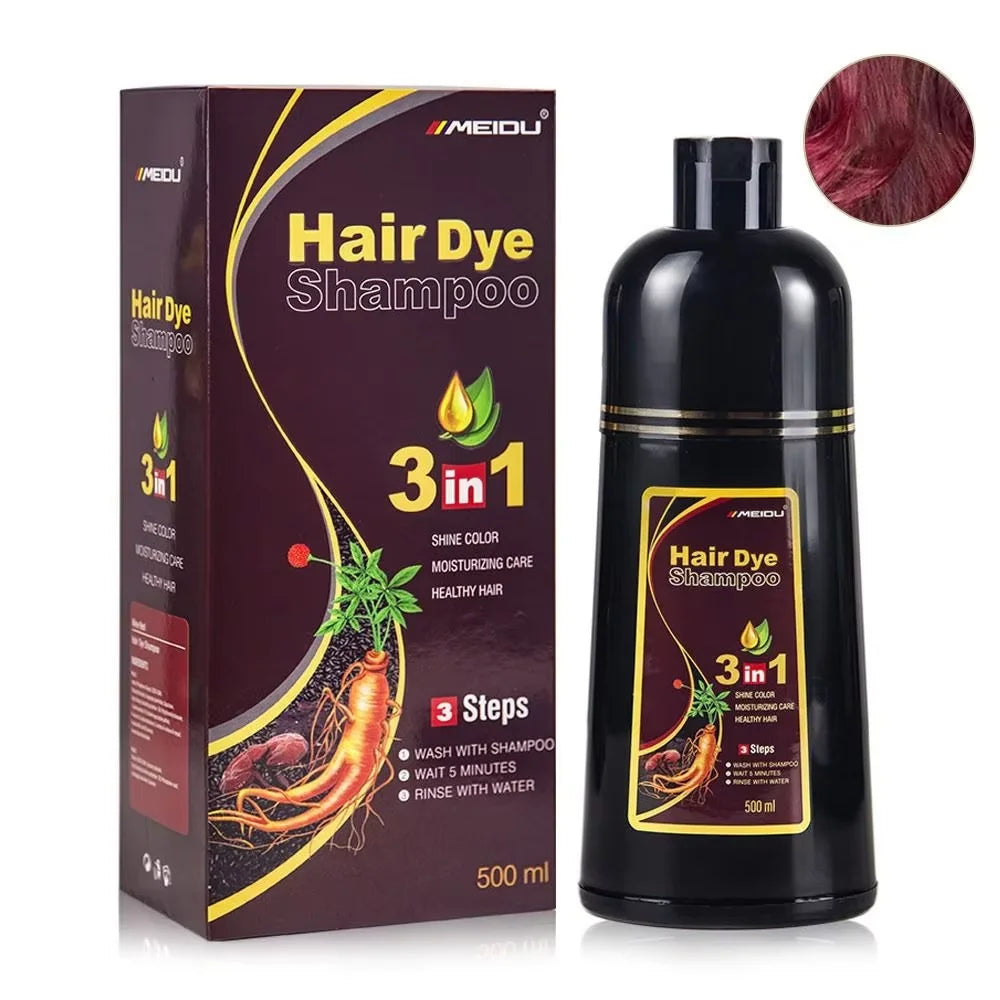 3-in-1 Black Hair Dye Shampoo