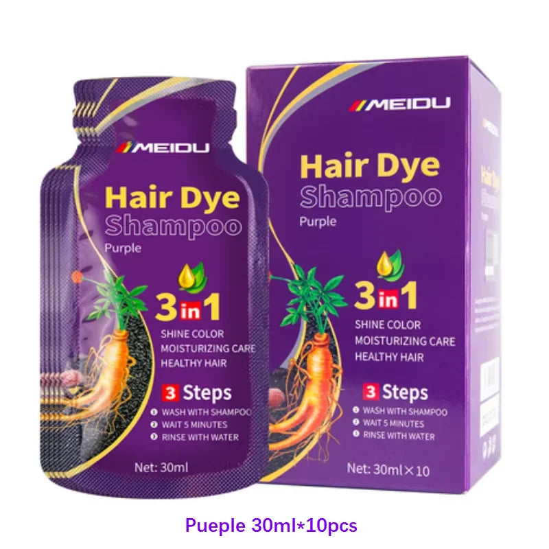 3-in-1 Black Hair Dye Shampoo