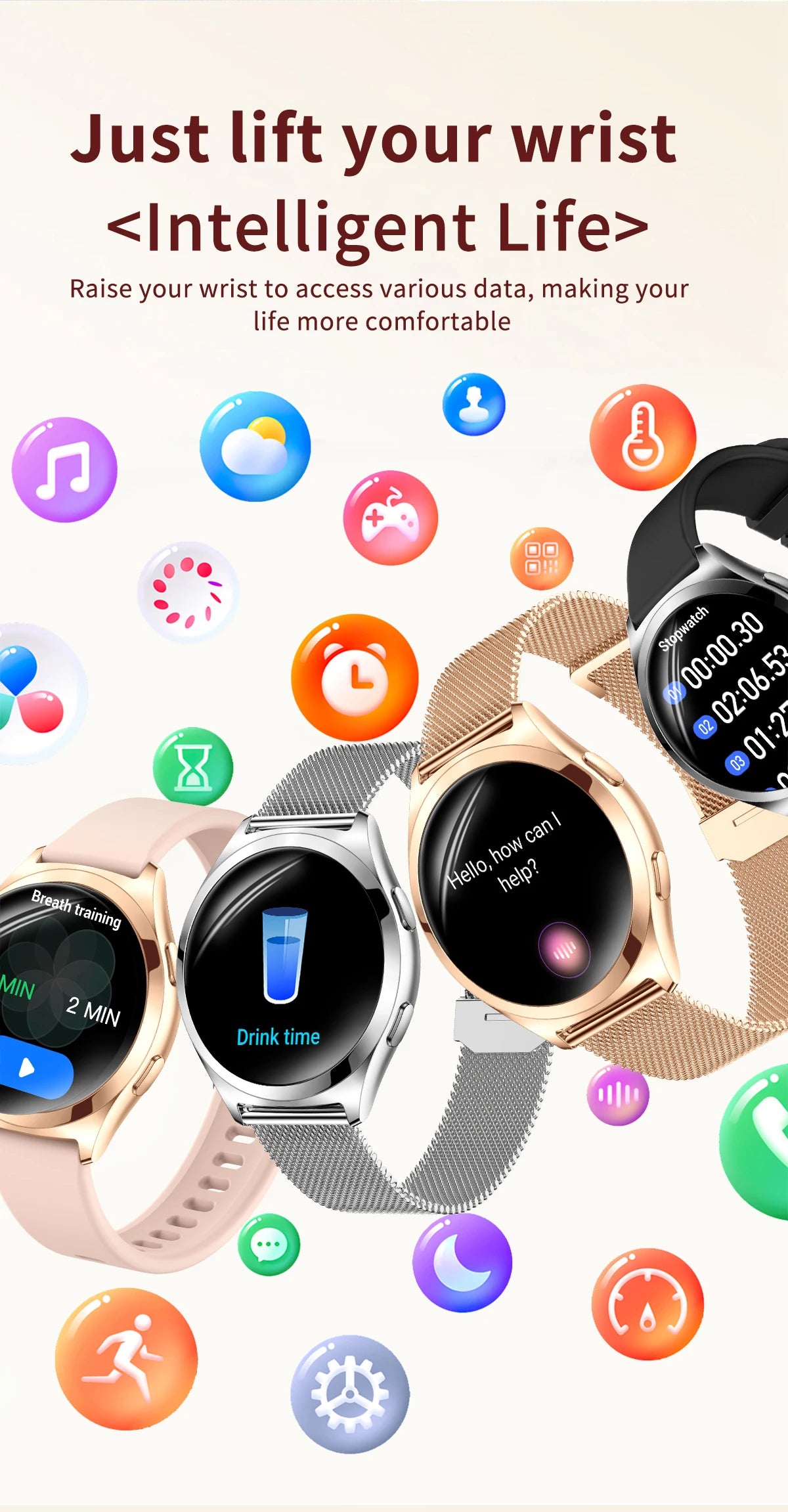 LIGE Women’s Luxury Smartwatch
