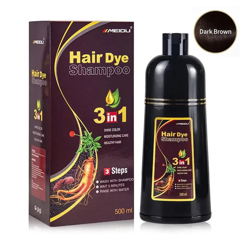 3-in-1 Black Hair Dye Shampoo