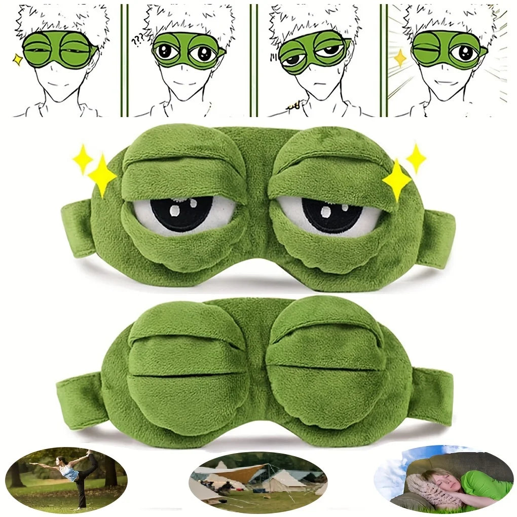 3D Sad Frog Sleep Mask