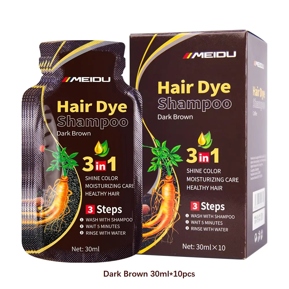 3-in-1 Black Hair Dye Shampoo