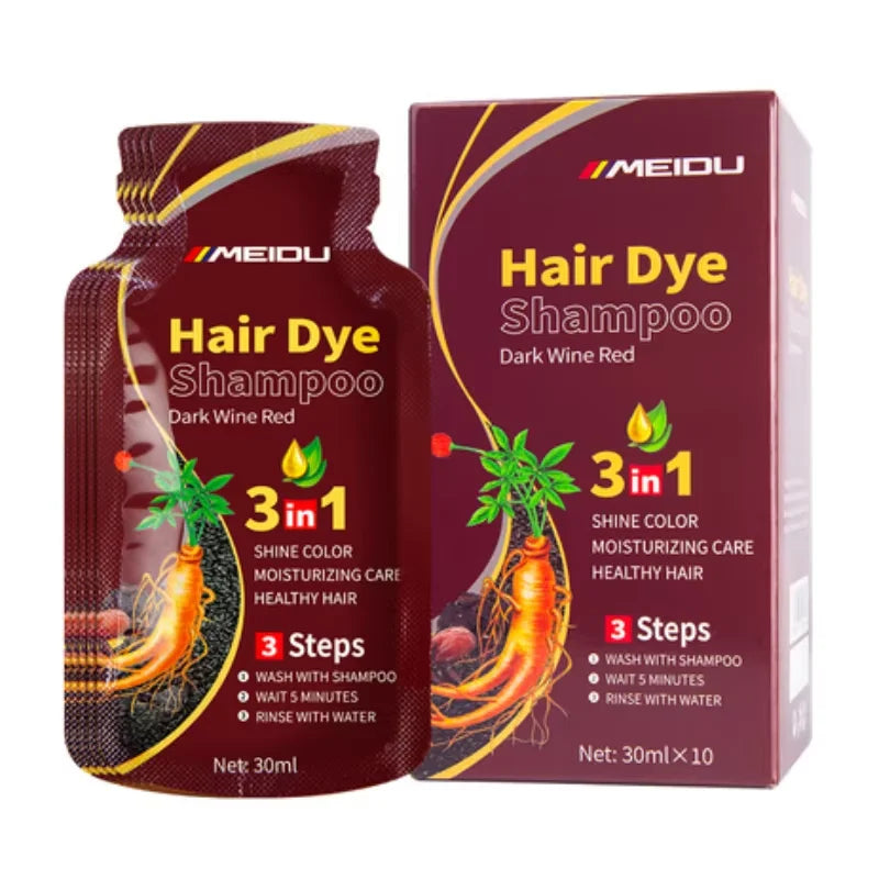 3-in-1 Black Hair Dye Shampoo