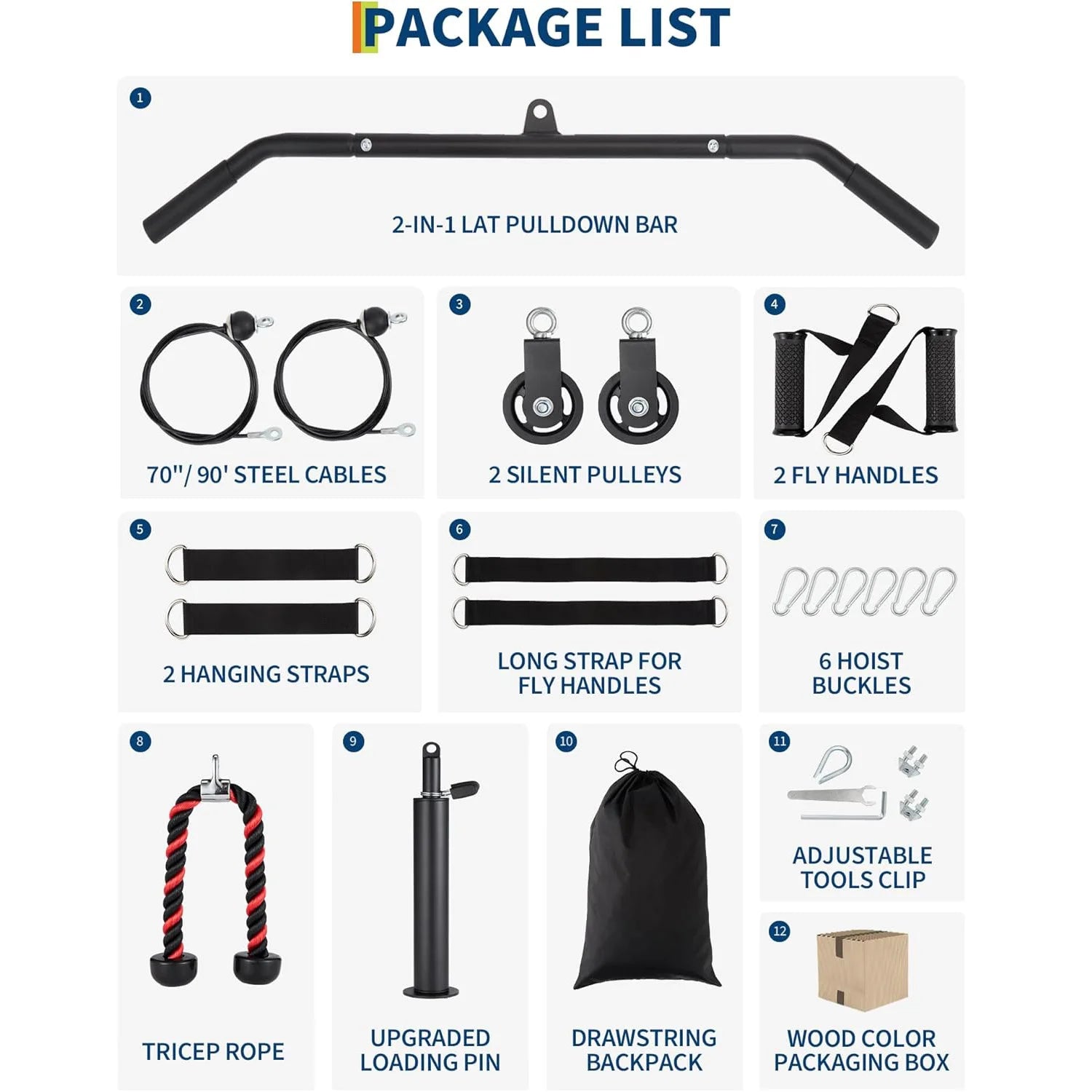 Home Gym Pulley Cable System