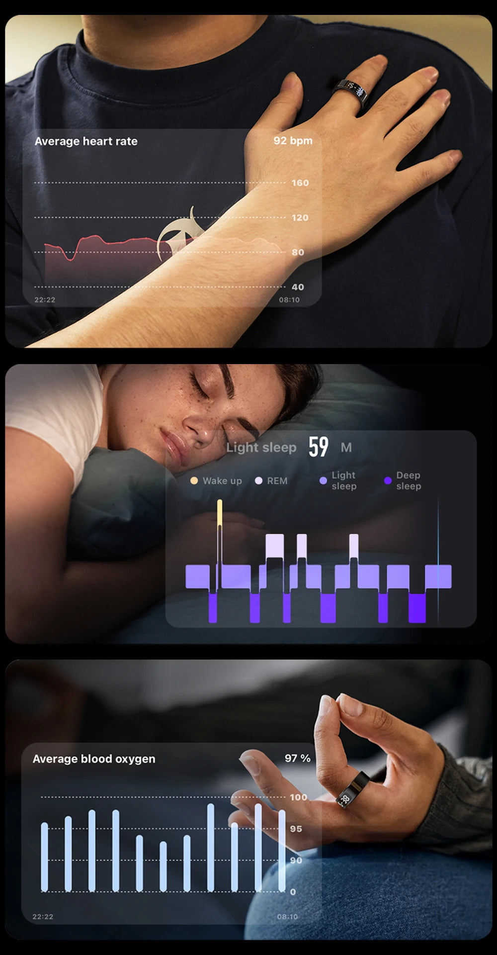 Touch Display Smart Ring COLMI R12