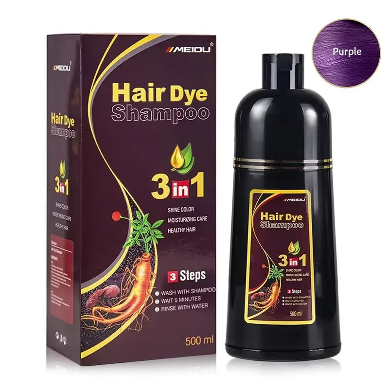 3-in-1 Black Hair Dye Shampoo