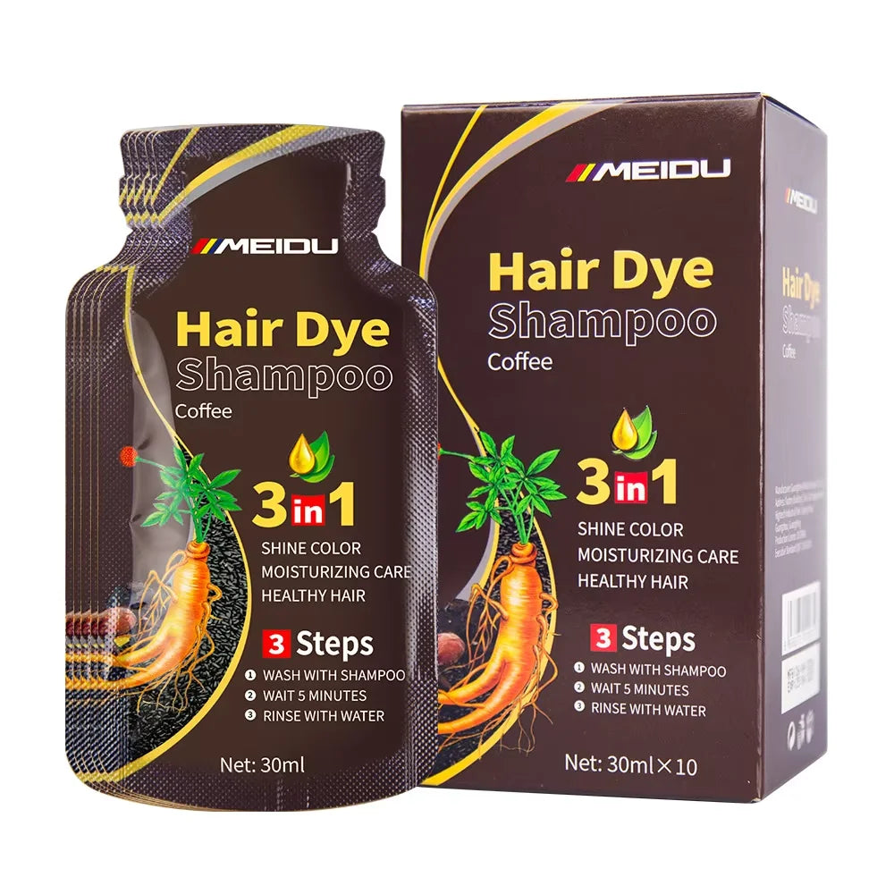 3-in-1 Black Hair Dye Shampoo