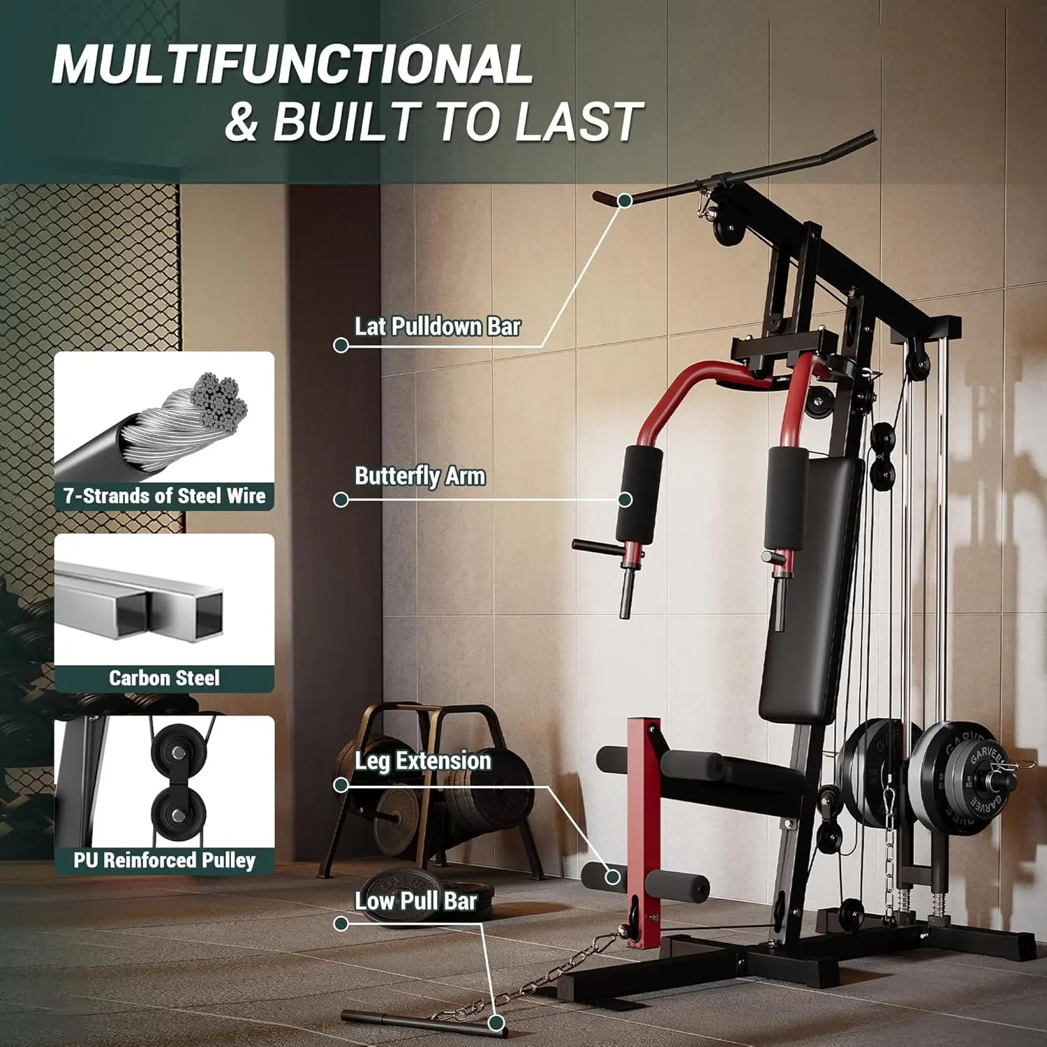 Home Gym Pulley Workout Station