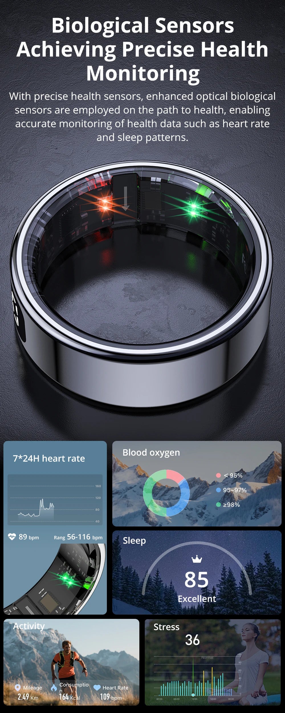 Touch Display Smart Ring COLMI R12