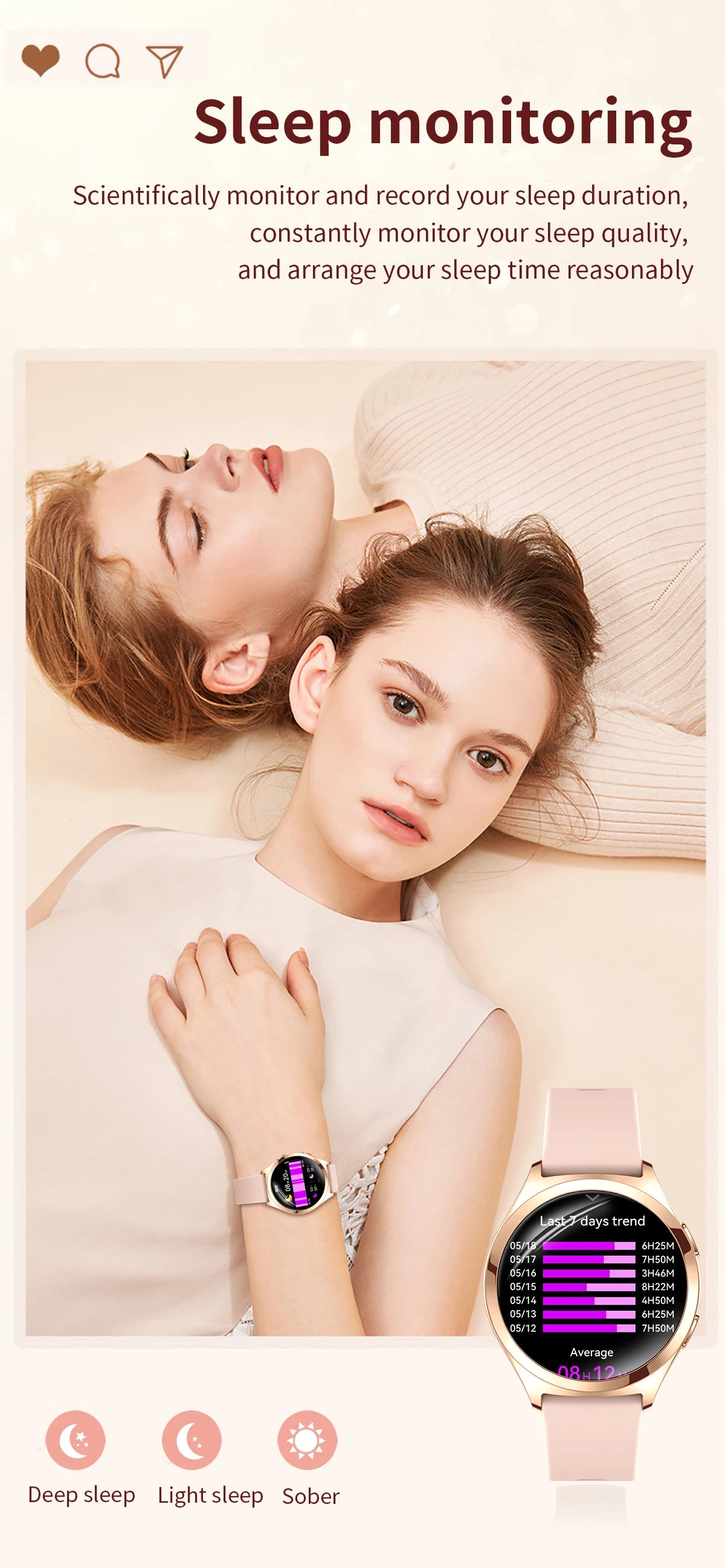 LIGE Women’s Luxury Smartwatch