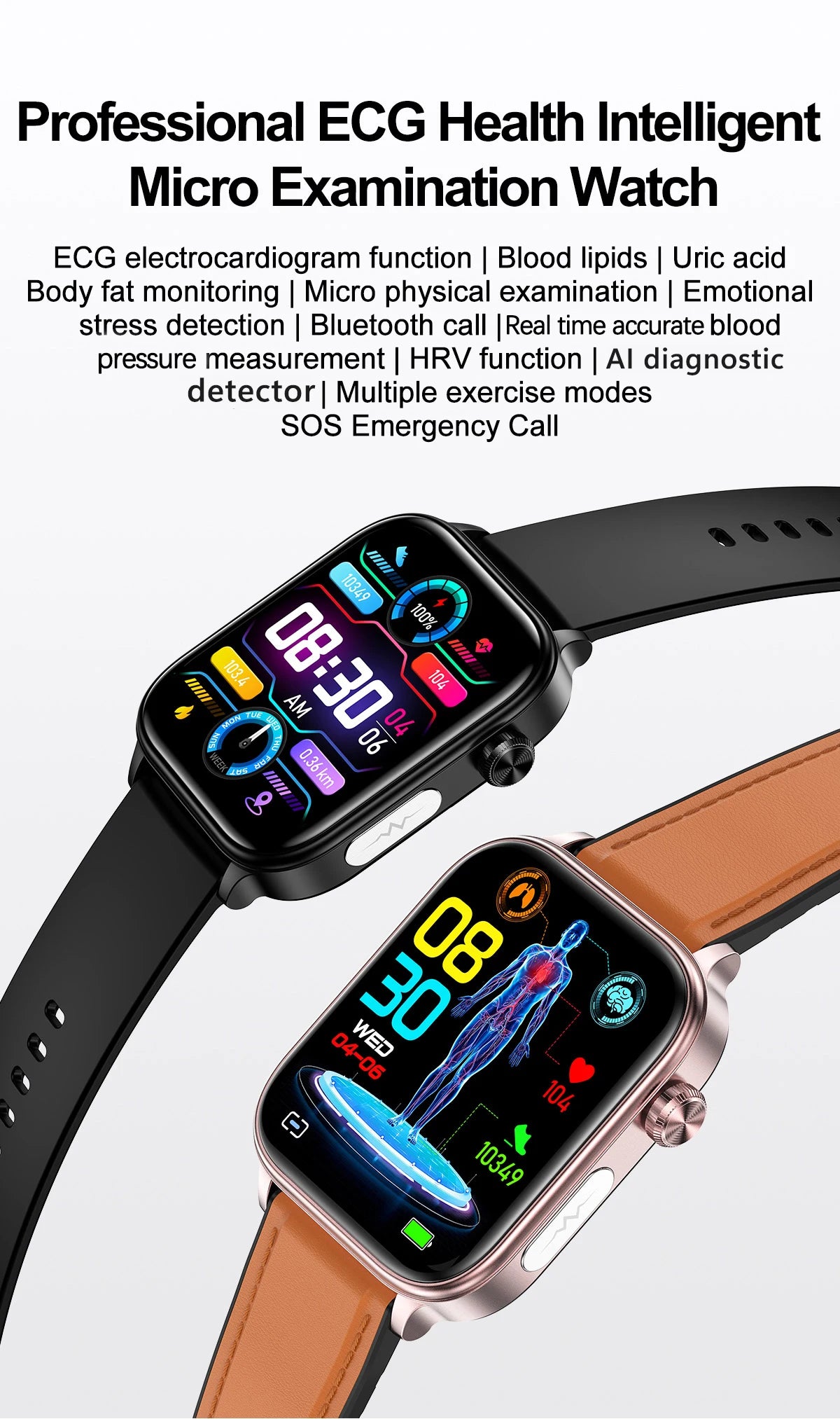 2025 ECG+PPG Health Smartwatch