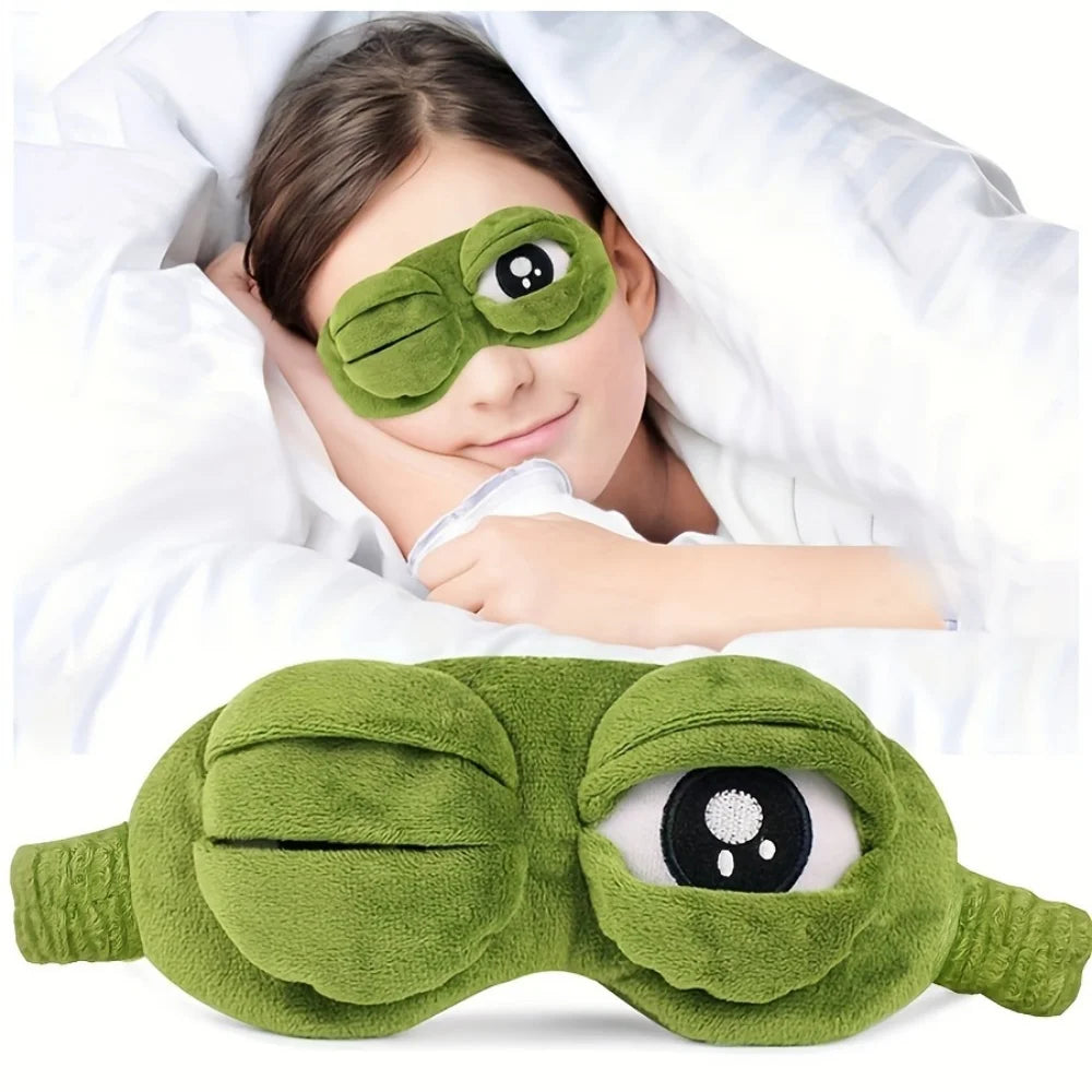 3D Sad Frog Sleep Mask