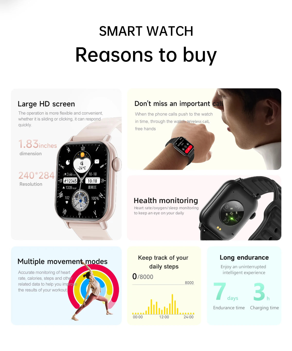 LIGE 2025 HD Smartwatch