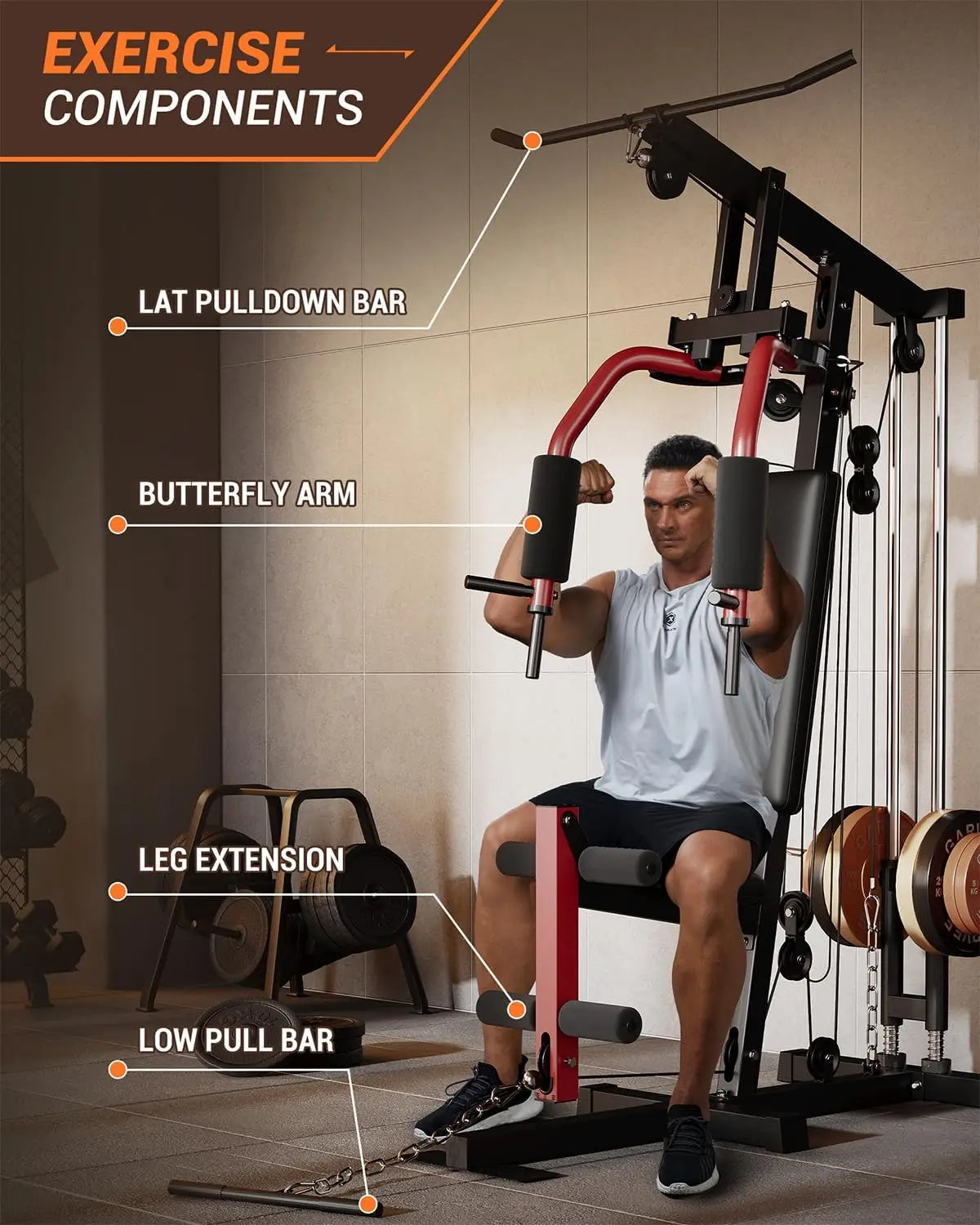 Home Gym Pulley Workout Station