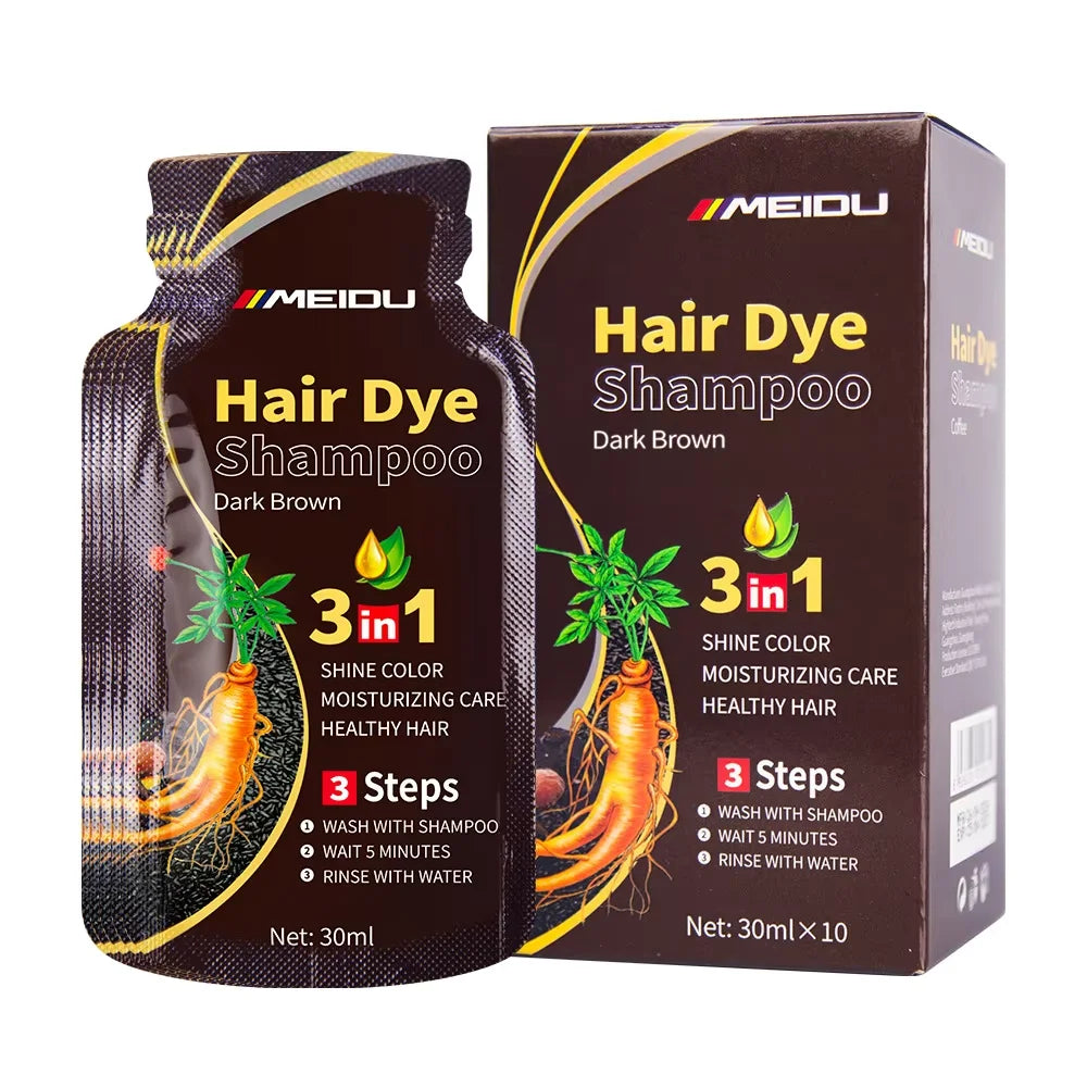 3-in-1 Black Hair Dye Shampoo