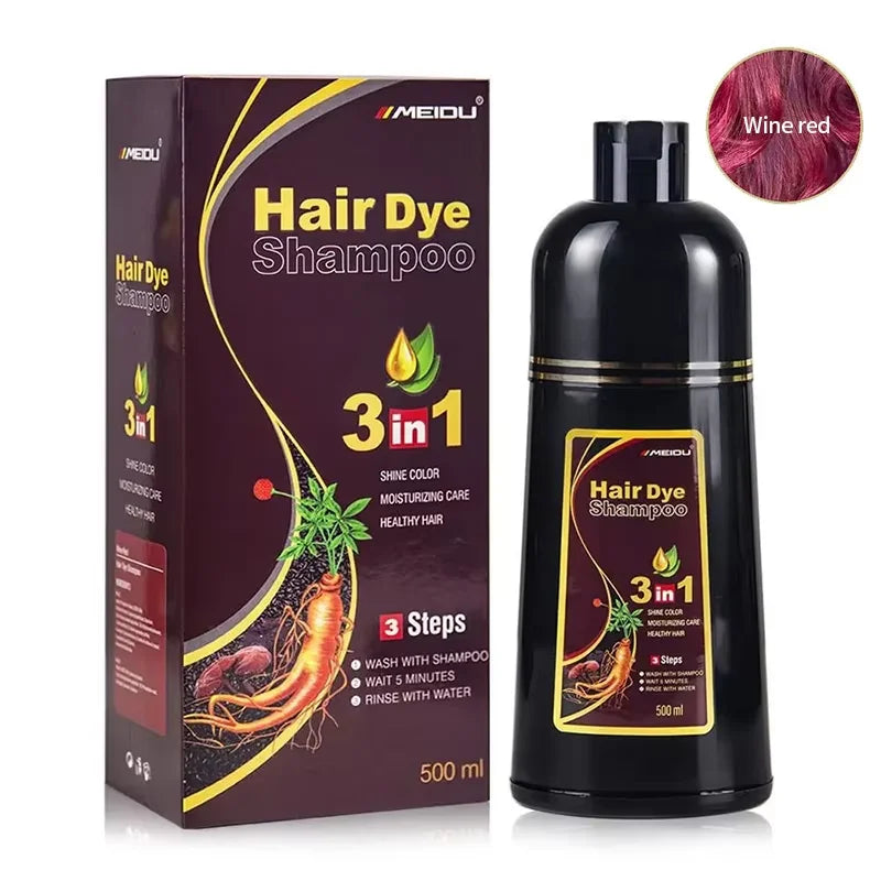 3-in-1 Black Hair Dye Shampoo