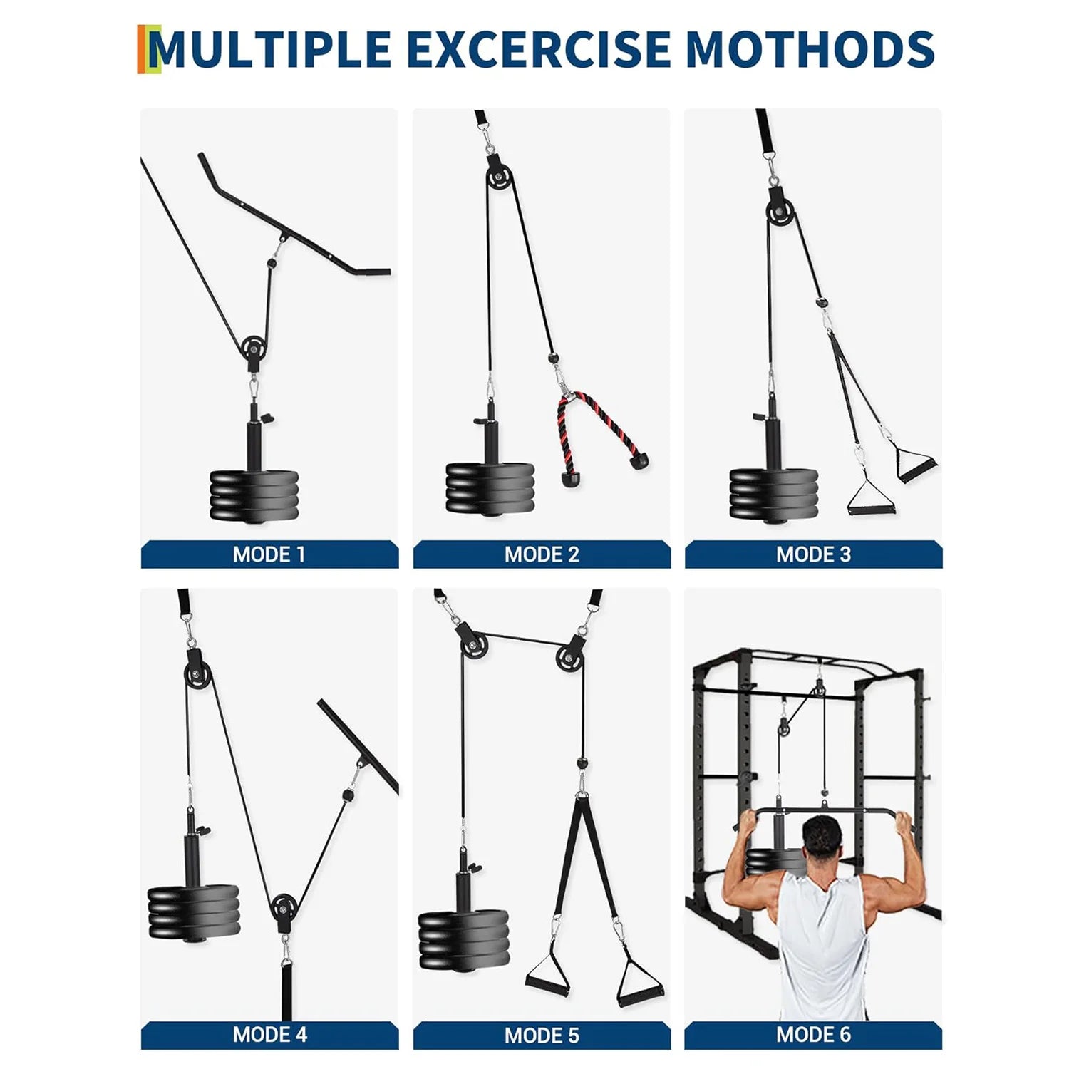 Home Gym Pulley Cable System