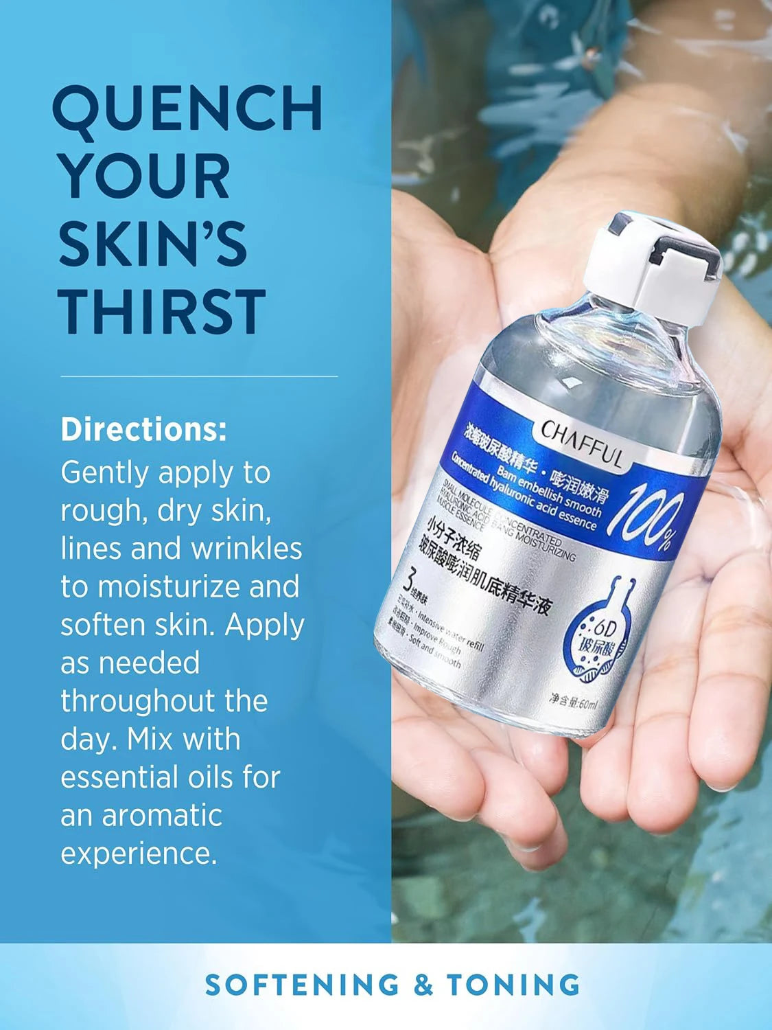 2pcs Hyaluronic Acid Facial Essence