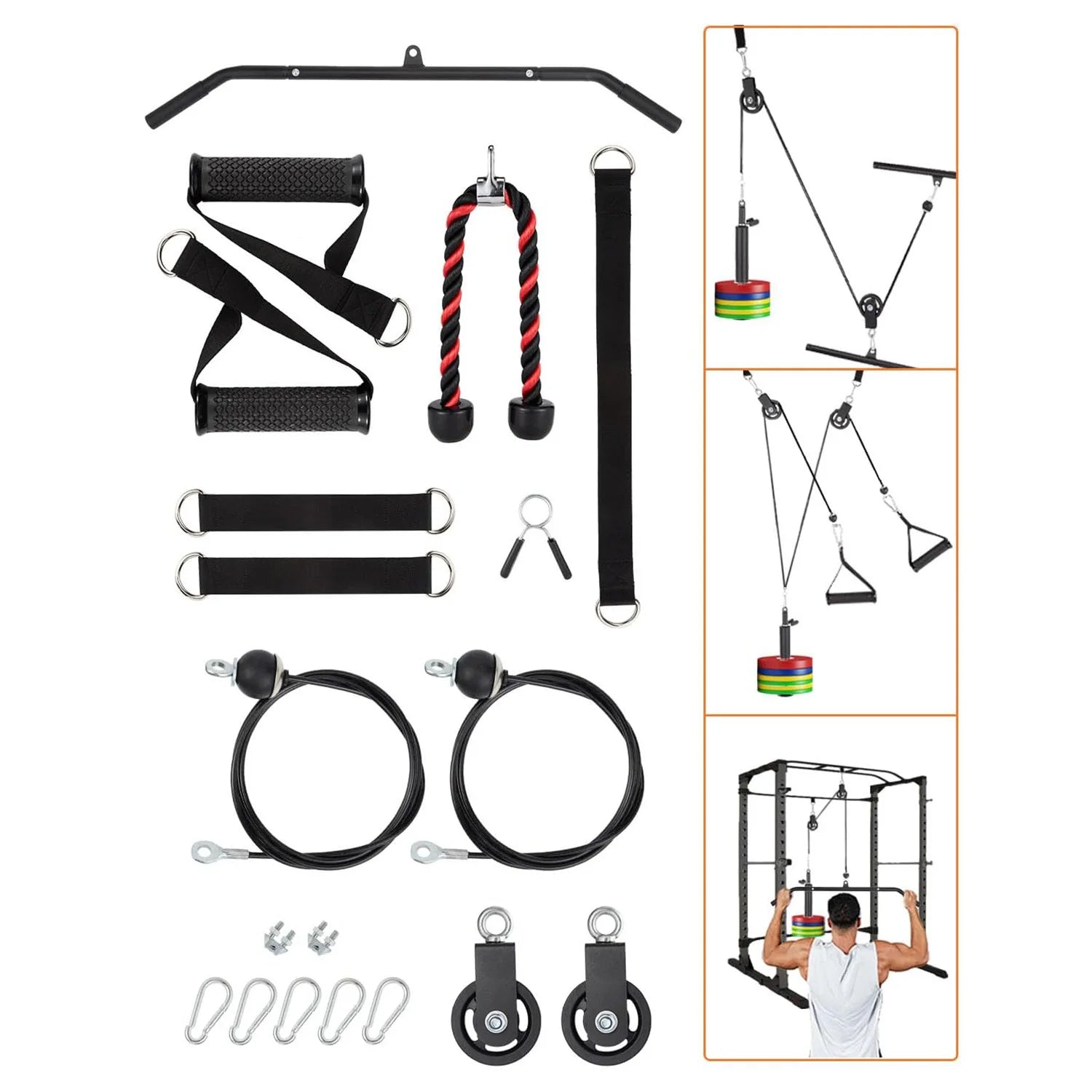 Home Gym Pulley Cable System