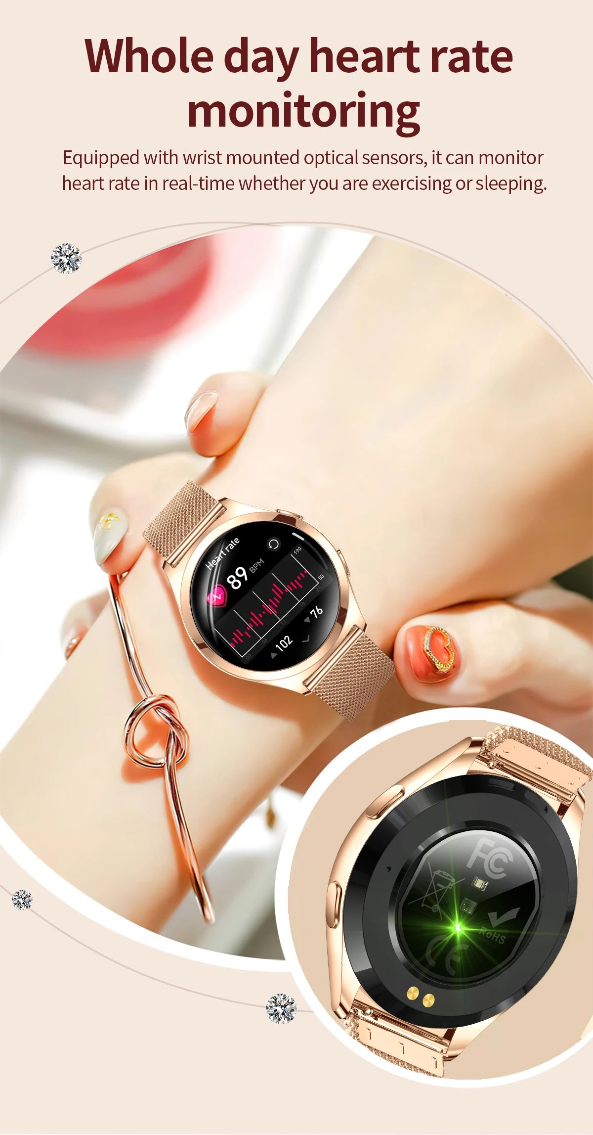 LIGE Women’s Luxury Smartwatch