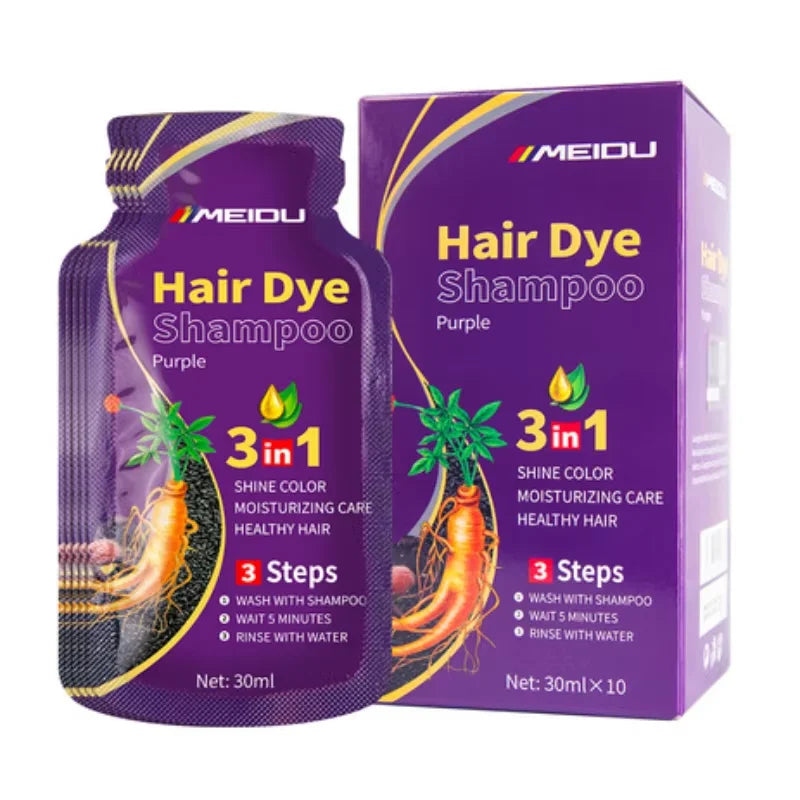 3-in-1 Black Hair Dye Shampoo