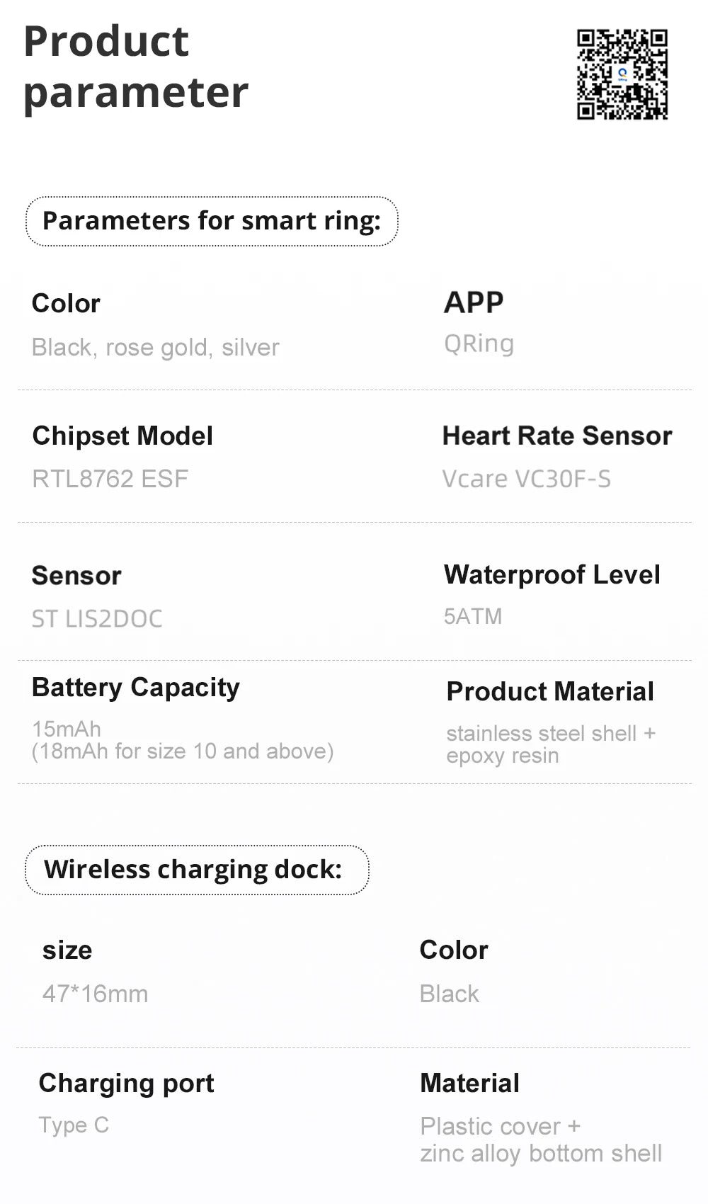 Touch Display Smart Ring COLMI R12
