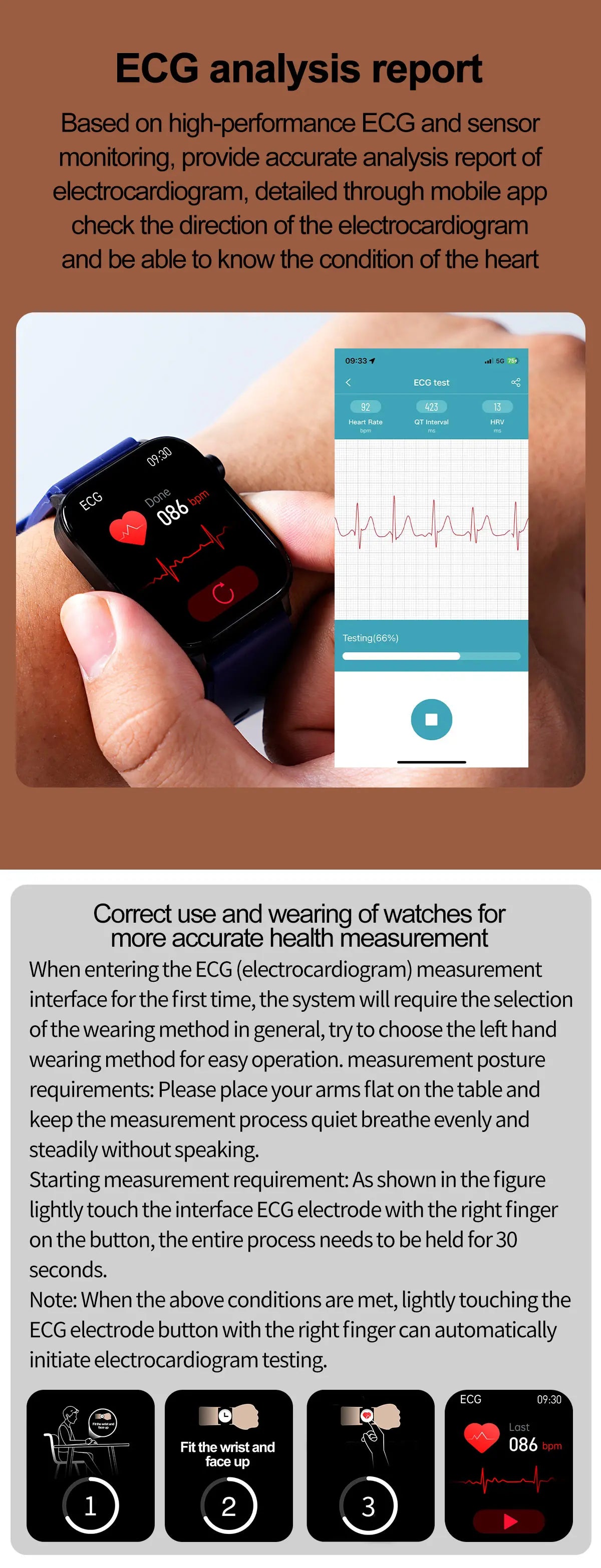 2025 ECG+PPG Health Smartwatch