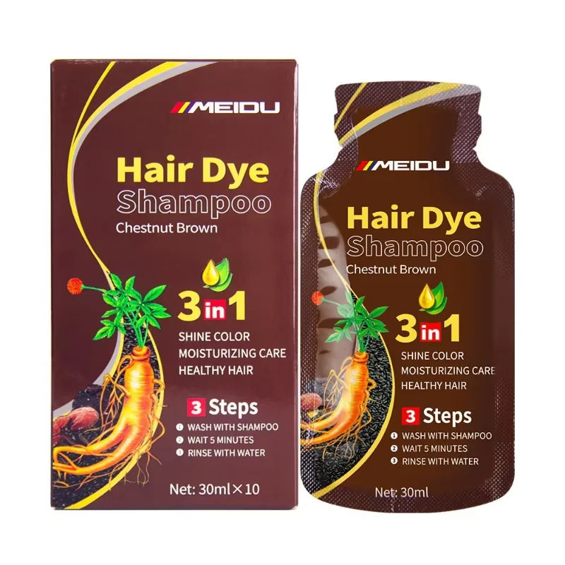 3-in-1 Black Hair Dye Shampoo