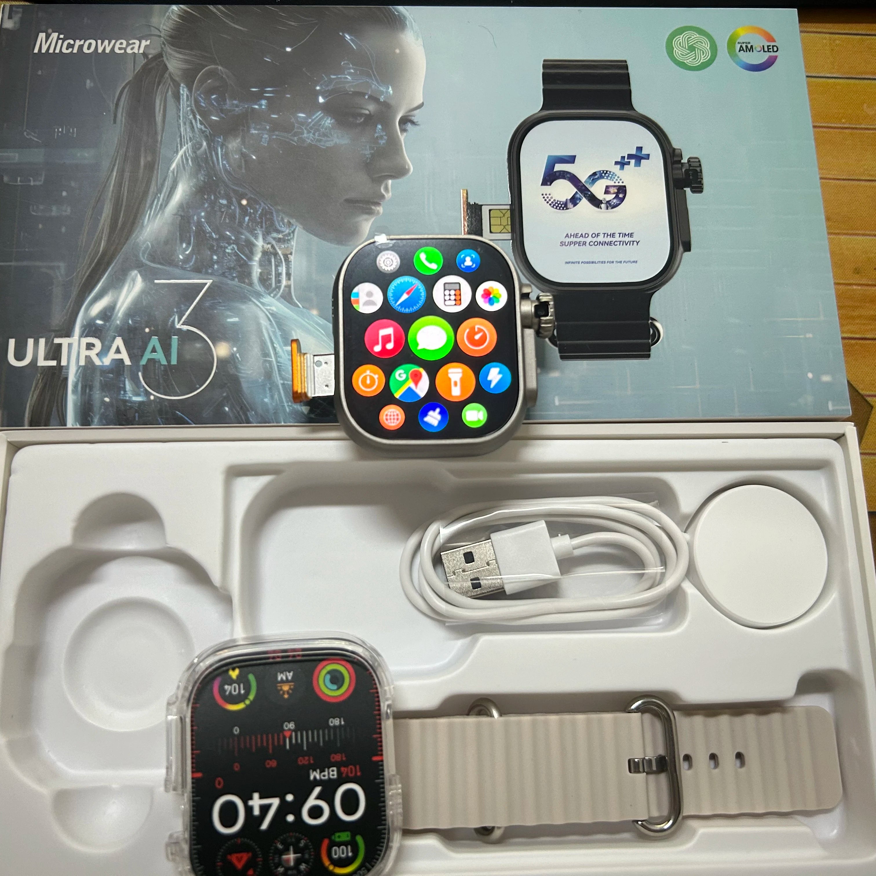 Microwear Ultra Ai3 5G Smartwatch
