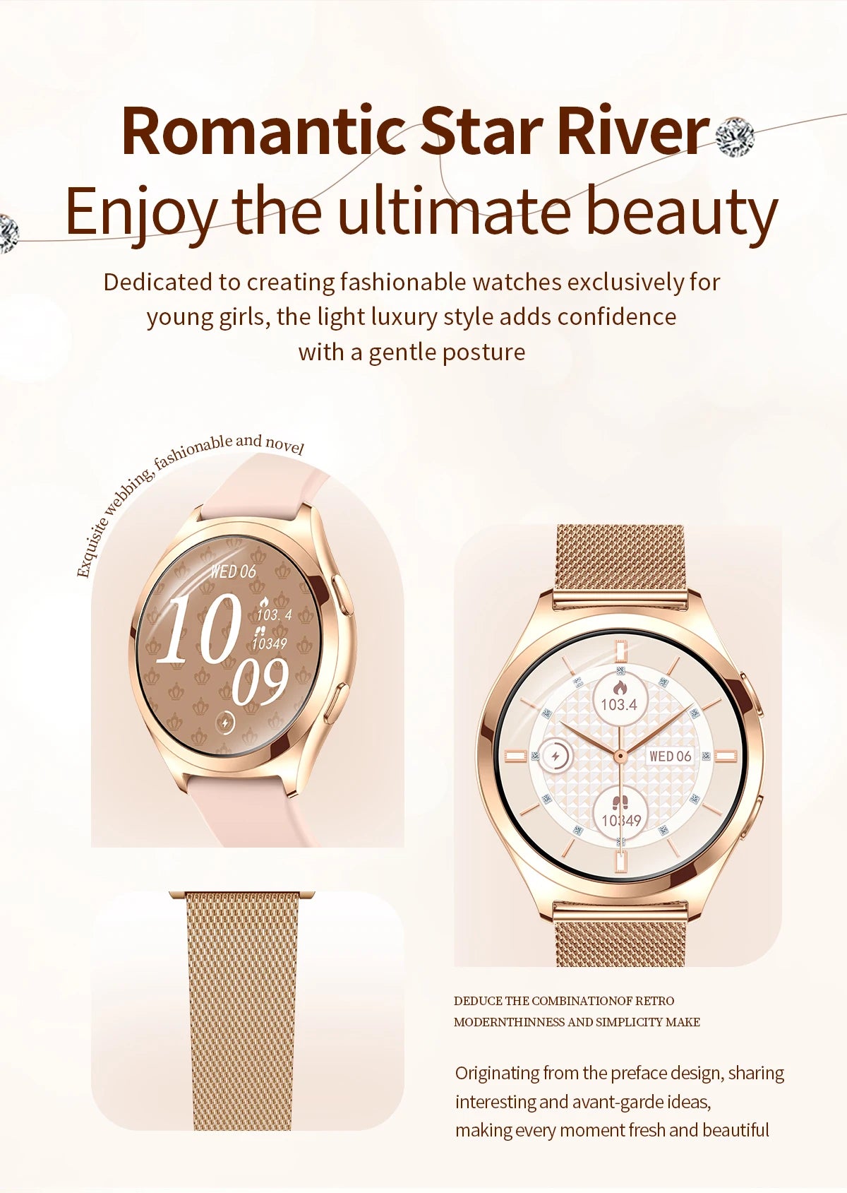 LIGE Women’s Luxury Smartwatch